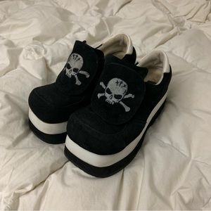 rare vintage demonia kicker 22’s skull platforms